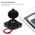 thumbnail image 2 of M Buder Cargador USB Dual 3.1A Adaptador de Toma de Corriente para Coche Motocicleta ATV UTV Barco Camper Caravana con Luz LED Azul (10.0 cm / 3.9 inches), 2 of 9