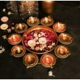 thumbnail image 2 of Diya Shape Flower Decorative Urli Bowl for Home Handcrafte Bowl for Floating 14", 2 of 2