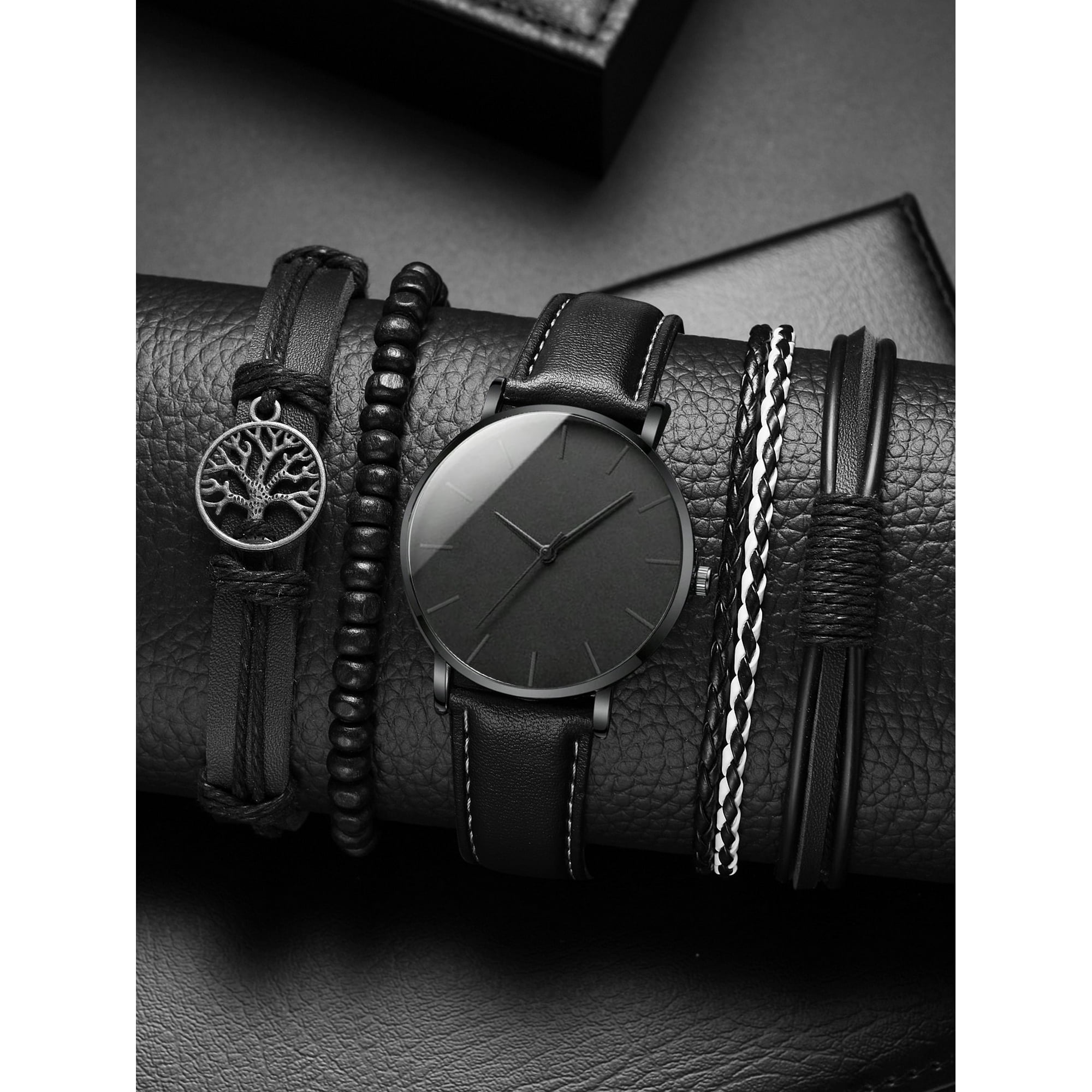 Black watch chain strap sale