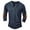 Dark Blue, variant on Afdoent Mens Polo Shirts Male Retro Long Sleeve Button Collar Polo Shirt For Spring Summer Comfortable