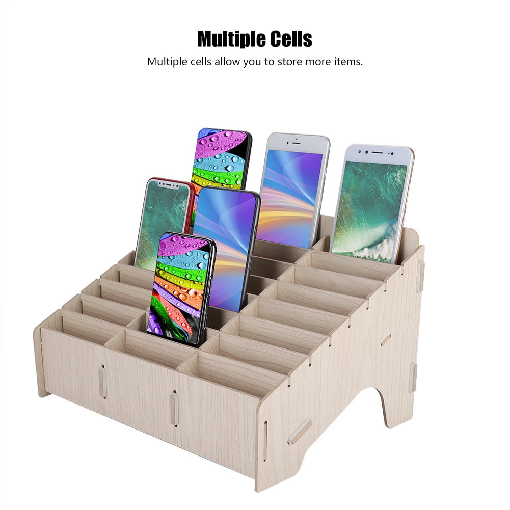 OTVIAP Wooden Mobile Phone Management Storage Box, Phone Storage Box
