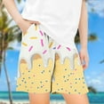 thumbnail image 2 of Einccm Kids Ice Cream Print Casual Shorts, Elastic Waist Loose Fit Summer Athletic Shorts with Pockets for Boys and Girls 5-14 Years Outdoor Playwear, 2 of 4