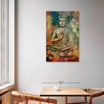thumbnail image 2 of Elephant Stock Sitting Buddha In Colors Wall Art - Vertical Multi Panel Canvas - Living Room Wall Decor - People Multi Panel - Gray And Orange Decor - 36" x 57", 2 of 4