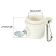 thumbnail image 2 of Uxcell  Flag Pole Rings Mounting Clips Rotating Fasteners 6 Pack White 19mm x 27mm, 2 of 5