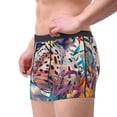 thumbnail image 2 of Pofeuu Vibrant Leopard In Flowers Print Men’s Boxer Briefs, Moisture-Wicking Underwear, Regular,Trunk-Medium, 2 of 5