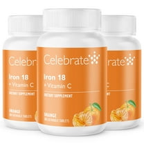 Celebrate Vitamins 18 mg Iron   Vitamin C Chewable Tablets - Orange Flavor - 90 count