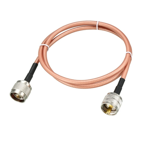 Low Loss RF Coaxial Cable Connection Coax Wire RG-142 N Male to PL-259 UHF Male 90cm 1pcs