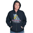 thumbnail image 5 of Georgia GA Southern Belle Smurfette Zip Hoodie Sweatshirt Women Brisco Brands S, 5 of 6