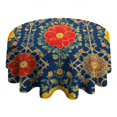 thumbnail image 4 of Pioneer Flower Round Tablecloth 60" X 60",Wrinkle Wipeable Table Cloth for Kitchen Dining Room Picnic Patio Party, 4 of 6
