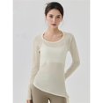 thumbnail image 4 of Camiseta Deportiva de Larga para Mujer, Cuello Redondo, Corte Ajustado, Ideal para Yoga y Otras Actividades Al Aire Libre XL, 4 of 9