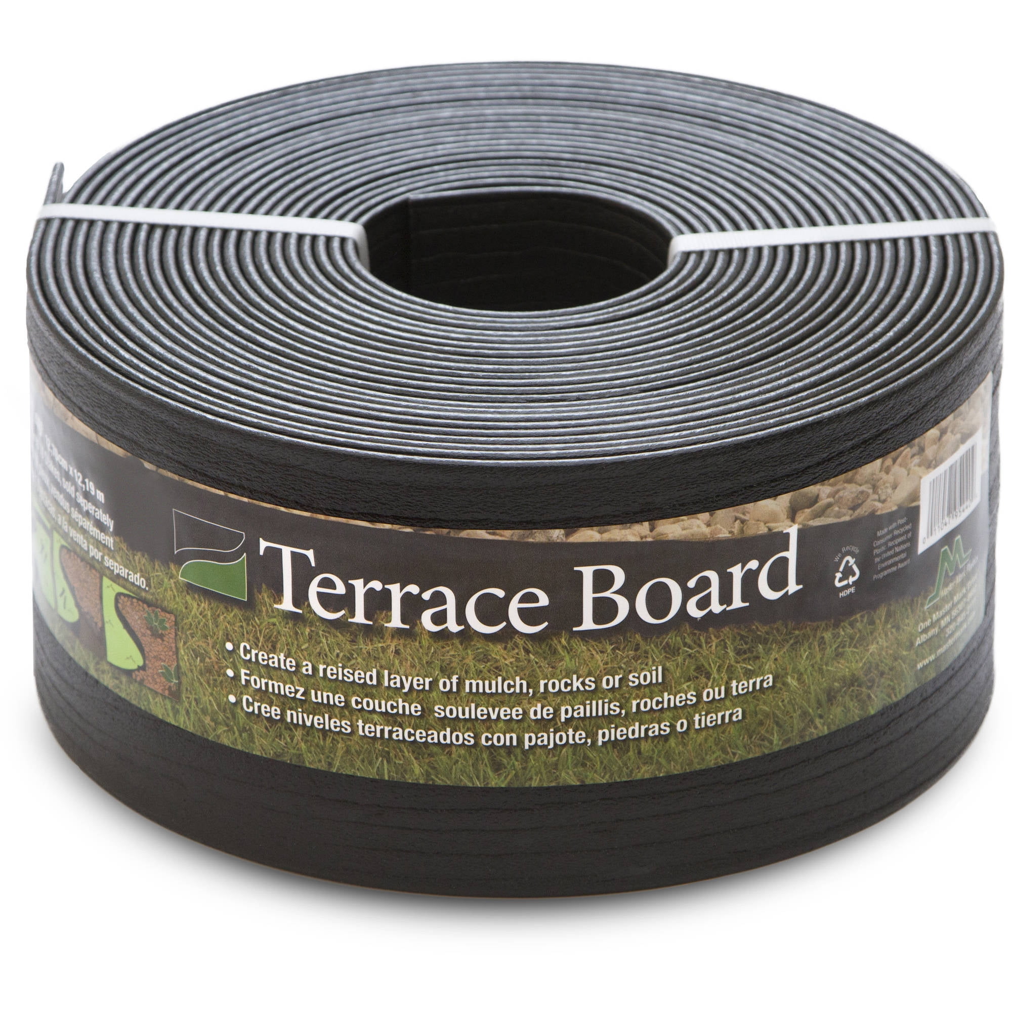 Terrace Board, Black, 5" x 40' with 10 Stakes