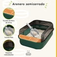 thumbnail image 2 of Arenero para Gatos Semicerrado con Pala para Limpieza Y Filtro Sanitario 50.5cm x 34.5cm x 20cm, 2 of 5