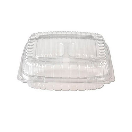 Reynolds Food Packaging Reflections Easy-Lock Plastic Hingeware with 3-Compartment in Clear