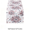 thumbnail image 3 of Ouuluon 4th of July Table Runner USA Flag Themed Table Cover, 72 inch Linen Vintage Printed Table Scarf for Independence Day Restaurant Holiday, 3 of 8