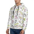 thumbnail image 3 of Lsque Pink skates Pattern Casual Men's Hoodie,Hooded Sweatshirt with Kangaroo Pocket,Pullover Hoodie-4X-Large, 3 of 7