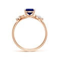 thumbnail image 2 of ANGARA Lab Grown 1.15 Ct Blue Sapphire Butterfly Engagement Ring for Women in 14K Rose Gold (Size-8x6mm) | September Birthstone, Anniversary, Jewelry Gift for Women | Lab-Grown Blue Sapphire Ring, 2 of 8