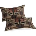 thumbnail image 2 of LAICAIW Ensemble de Courtepointes 3 Courtepointe Rustique Couvre-Lit Couvre-Lit Courtepointe Literie Campagne Patchwork Ours Literie Maison Courtepointe Légère Réversible Literie Rustique Animal de la Forêt Orignal Literie de Chalet Brun Simple(135, 2 of 7