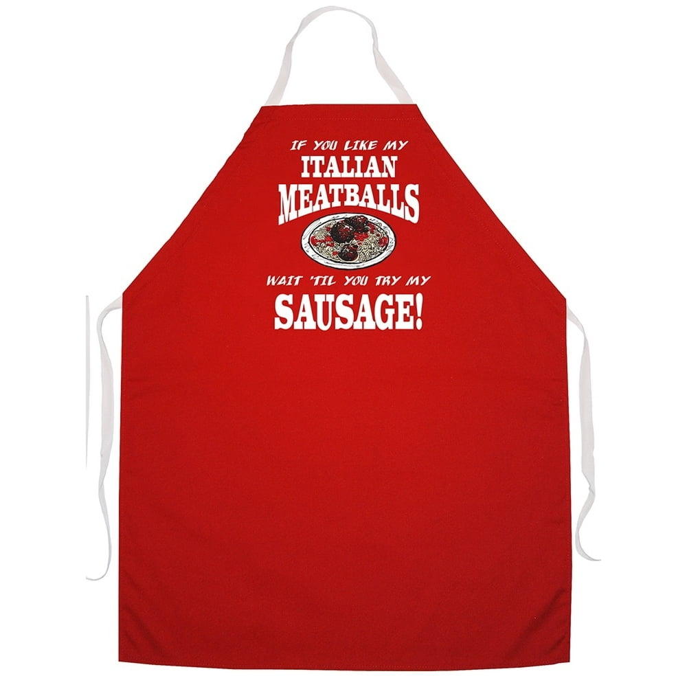Attitude Aprons Attitude Aprons 'Italian Meatballs Kitchen ApronRed