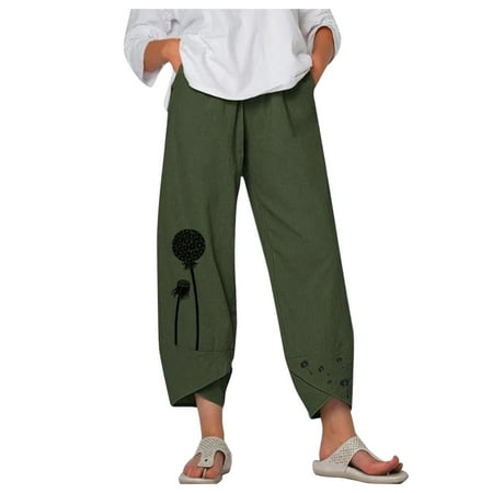 

Ziloco Shorts Jeans Maternity Scrub Pants Women Lady Casual Flowers print Elastic Girdle Waist Wide Leg Pants Trousers pants2550
