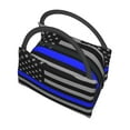 thumbnail image 5 of Insulated Lunch Tote Bag Distressed Police Style Flag Lunch Bag For Women Men, 5 of 7
