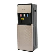 90W-500W Hot and Cold Water Dispenser, Multifunctional Bottom Loading Water Dispenser with Indicator Lights and Removable Water Catchment Box for Living Room Bedroom Office Kitchen, Champagne Gold