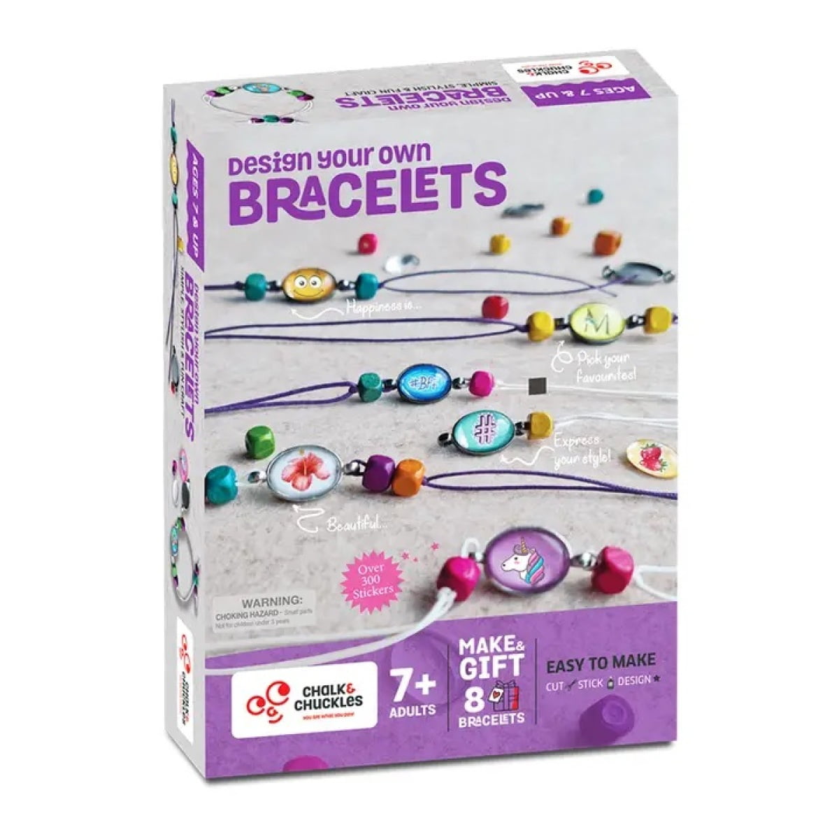 Christmas Gift Design Your Own Bracelets Jewelry Making DIY Kit for Girls Ages 7 Up 300+ Patterns 8 Fashion Bracelets Craft Set for Playdates Birthday Parties