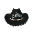 thumbnail image 1 of Sombrero de vaquero occidental de moda, vestido de lujo, talla única, se adapta a la mayoría de los favores , vestido  para Negro Sunnimix  Sombrero de vaquero, 1 of 8