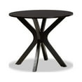 thumbnail image 3 of Jeane Modern and Contemporary Dark Brown Faux Leather Upholstered and Wood 5-Piece Dining Set, 3 of 5