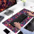 thumbnail image 2 of Long Mouse Pads for Desk,Pioneer Flower Floral Print Pattern Desk Mats on Top Of Desks, Desk Mouse Pad Extra Large with 3mm Non-Slip Base and Stitched Edge for Gaming,Office,Work,Home 31.5"x15.7", 2 of 6