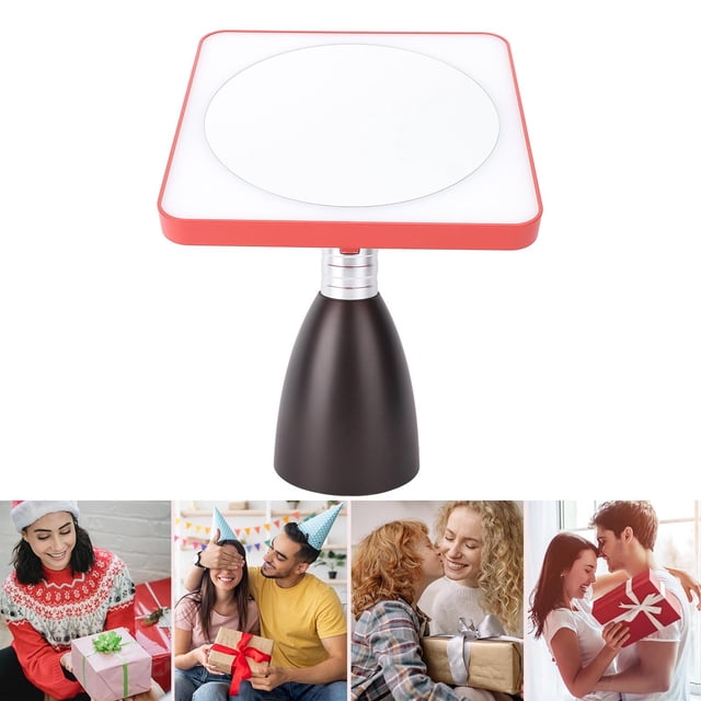 Espejo De Maquillaje Con Luces, 3 De Color Temperatura De ángulo Ajustable De ángulo LED Desktop Mirror Portátil De Rotación Espejo De Maquillaje Para Viajar En El Hogar