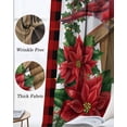 thumbnail image 6 of Christmas Black Out Curtains 84 Inch Long for Living Room, Cardinal Poinsettia Snowflake Pine Cone Needle Blackout Curtain Shade Thermal Insulated Window Curtains Grommet Drapes 42"x84" 2 Panels, 6 of 8