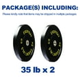 thumbnail image 4 of BalanceFrom Olympic Bumper Plate Weight Plate, 35 lbs Pair Black, 4 of 8
