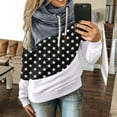 thumbnail image 2 of Xijirk Women's Hooded Sweatshirts Long Sleeve Casual Solid Color Warm Lined Women's Hooded Sweatshirts for Autumn Winter,Black,3XL, 2 of 6