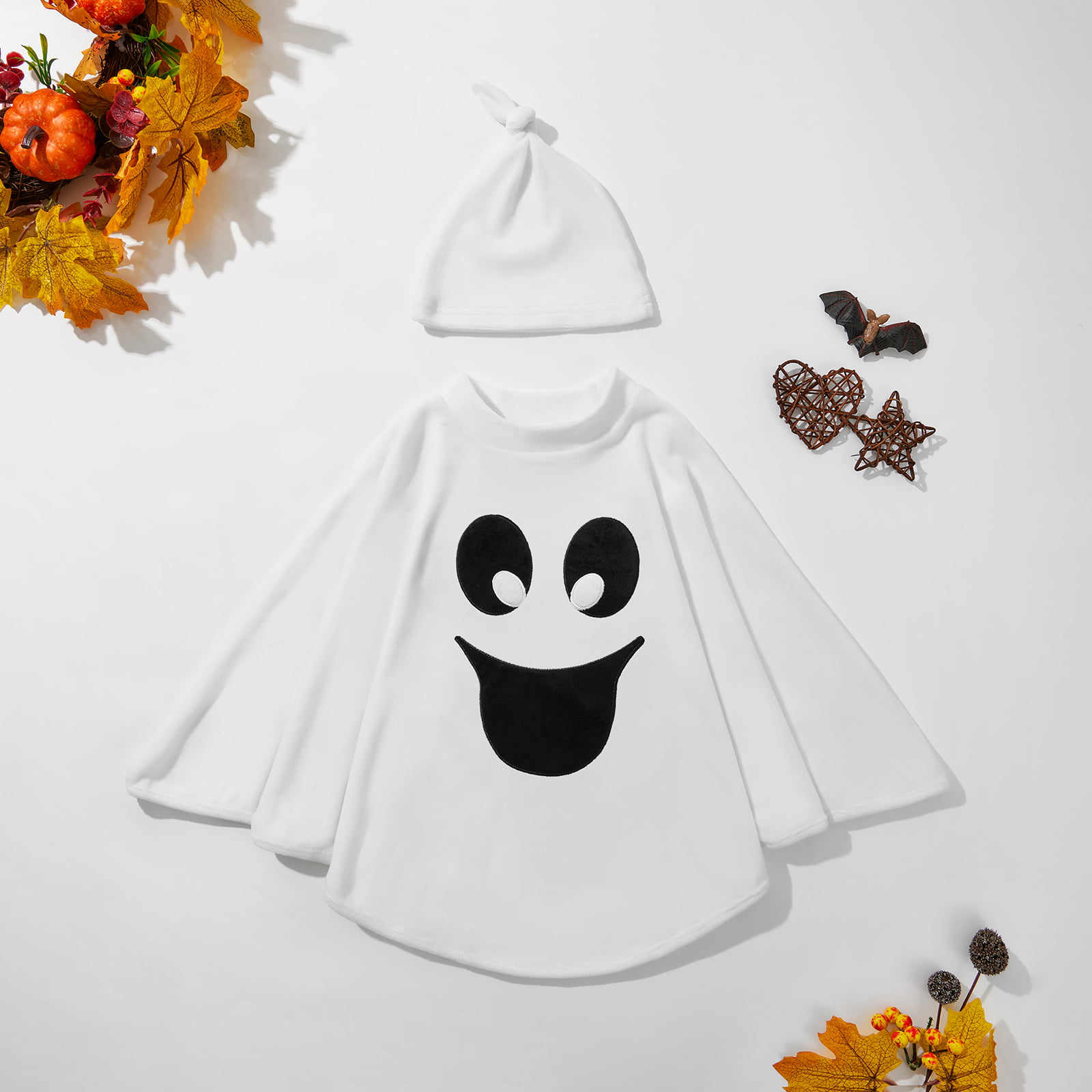 Halloween Toddler Kids Children Infant Baby Girls Boys Print Cape Blouse  Tops with Hat Clothes Set 2PCS Outfits Clothes : : Moda