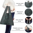 thumbnail image 5 of 5 Pack Foldable Shopping Bag,Halloween Spider Web Pattern Reusable Grocery Bags with Pockets,Large Reusable Tote Bags with Handles Waterproof & Lightweight, 5 of 6