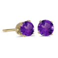 thumbnail image 1 of 0.80ct Amethyst Stud Earrings February Birthstone 14k Yellow Gold, 1 of 2