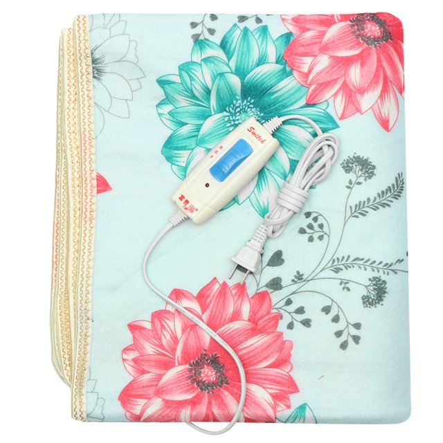 Wedlies 59'' Electric Heated Blanket Cotton Floral Printed Bedroom Warm Mattress L Specials