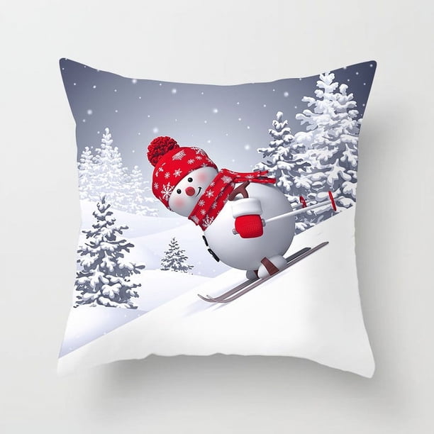 Xihbxyly Solo productos fabricados en Estados Unidos Fundas de almohada navideñas, fundas de cojín para sofá, decoración del hogar