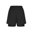 thumbnail image 4 of Ceisia Men's Fake Two Piece Double Layer Quick Dry Breathable Sports Fitness Shorts Cropped Training Pants Black Size-L Gifts, 4 of 5