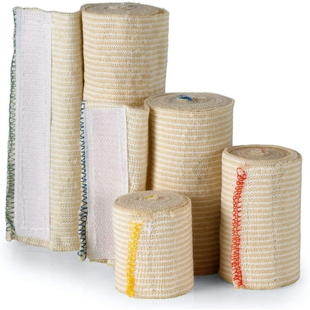 Bandage élastique de qualité supérieure - Rouleaux de compression avec  fermeture à crochet et boucle, 2 3