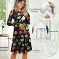 thumbnail image 6 of SCRAWLGOD Love Heart Casual Maternity Dresses for Women Long Sleeve Nursing Dress Lounge Size XL Crewneck Midi Dresses Breastfeeding Stretchable Womens Swing Dress Fall Outfits, 6 of 7