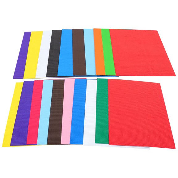 unbranded 30 Sheets Trifold Poster Board Corrugated Paper Wrapping Paper Student 30X21cm