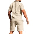thumbnail image 4 of Aofany Mens Short Sets 2 Piece Outfits Fashion Summer Tracksuits Plus Size Short Sleeve Pullover Shirt and Shorts Jogging Set, 4 of 9