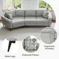 thumbnail image 6 of Ndrfhaj Sectional Sofa, Modular Sofa, L-Shaped Sofa with Movable Ottoman and Two USB Ports, Grey, 6 of 8