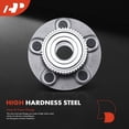 thumbnail image 3 of A-Premium 2 x Rear Wheel Bearing and Hub Assembly with ABS Ring & 5-Lug Compatible with Ford Taurus 2001-2007, Mercury Sable 2001-2005, with 4-Wheel ABS and Rear Drum Brakes, 3 of 9