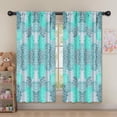 thumbnail image 5 of Blackout Kids Curtains,Turquoise Floral and Petal Pattern Childrens Insulated Curtains Set Of 2,Bedroom Essentials,Toddler Room Decor 52x63in(132x160cm), 5 of 5
