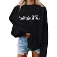 thumbnail image 4 of Sudadera para mujer Sudaderas de cuello redondo Festival Moda Otoño Impreso Blusa de manga larga suelta Casual Pullover Tops Sudadera Odeerbi ODB-5, 4 of 5