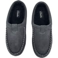 thumbnail image 2 of Clarks Men's Open Back Suede Sherpa Lined Clog Slippers, BLM19021 Indoor/Outdoor Slip-Ons (Grey Open Back, 10), 2 of 2