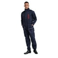thumbnail image 4 of Zaldita Unisex Adult Long Sleeve Reflective Stripes Coverall Workwear Mechanic Suit High Visibility Overall Navy Blue 160/S, 4 of 7