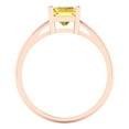 thumbnail image 4 of 2 ct Emerald Cut Natural Citrine Solitaire Engagement Ring for Women in 18K Rose Gold, 4 of 5